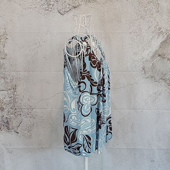 Bishop St. Apparel Hawaiian print sleeveless blouse Women's Size L - Picture 4 of 9